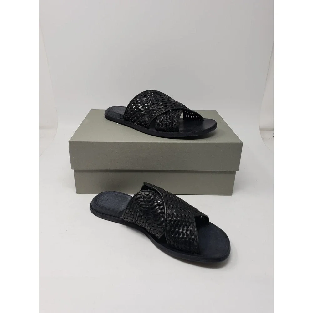 Officine Creative Contraire/111 Woven Nappa Leather Slide Sandals EU 37 US 6.5